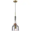Image de Viokef Suspension Glorial, gris fumé, Ø 20 cm, verre