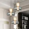 Image de Viokef Suspension LED Sire, Ø 42 cm fumé/bronze métal/verre à 3 lampes.