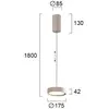 Image de Viokef Suspension LED Denver, Ø 17 cm, couleur beige, métal