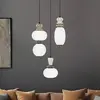 Image de Viokef Suspension LED Gemma, Ø 38 cm, multicolore, verre/céramique, à 3 lampes.