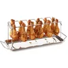 Image de Barbecook support pilons de poulet en inox pour 12 cuisses de poulet, support pour barbecue, 37.5x15.5x2cm, Argent