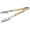 Image de Barbecook pince bbq, pince de luxe, pince à barbecue, accessoire barbecue, Acier Inox/Bouleau, 40 cm, Argent