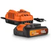 Image de Batterie et Chargeur - Dual Power - POWDP90620 - Batterie 20Ah de 20V et chargeur 2A - Pour outils de bricolage sans Fil de 20V