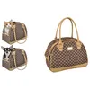 Image de Sac de Transport Chat   Chien   Flamingo Chloe 1 Brun   41×20×31 cm   Similicuir + Mousse   Fond Amovible   Sangle sécurité   Pieds   Ventilation Enroulable