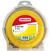 Image de Fil de débroussailleuse Oregon Jaune Carré 4mm, Coupe herbes hautes, mauvaises herbes, végétation dense, Fil nylon haute résistance, compatible avec modèles standards, 4.0mm x 32m (69-478-Y)