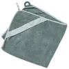 Image de doomoo Cape de Bain Bébé Dry'n Play - Serviette de Bain - Système d'attache Main Libres - Anneau en Silicone pour Occuper Bébé - Absorbant - Coton Bio & Ultra Doux - Green