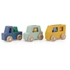 Image de Lot de 3 voitures en bois All Animals - Trixie