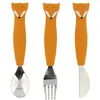 Image de Lot de 3 couverts en silicone Mr. Fox - Trixie