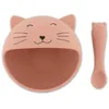 Image de Trixie ensemble de repas pour bébé en silicone Mrs. Cat avec ventouse et cuillère pour bébé