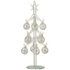 Image de J-Line décoration Sapin de Noël Boules Etoiles - Verre - Argent - Medium