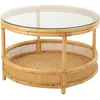 Image de J-Line Table Basse Jovelyne de rotin/Verre - Naturel