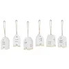 Image de J-Line Suspension de Noël Maison - Coton maché - Blanc/Or - boîte de 6