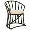 Image de J-Line Chaise + Coussin - rotin/Textile - Noir/Blanc