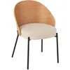 Image de J-Line Chaise Lone Contreplaqué/métal - Naturel/Beige