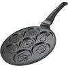 Image de Herzberg, HGCP267ANL, Poêle à crêpes et galettes avec 7 motifs animaux, Idéale pour Cuisson Saine, Résistante aux Rayures, Facile à Nettoyer, 26 cm, Noir