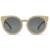Image de KOMONO Lulu Jr. XS Vanille Lunettes de soleil oeil de chat pour enfant avec protection UV et verres résistants aux rayures, pour bébé, tout-petit, filles et garçons unisexes de 1 à 2 ans