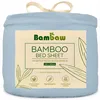 Image de Bambaw Drap Housse Bambou 180x200 cm, pour Matelas Épais Jusqu’à 35cm, Literie Rafraichissante, Hypoallergénique et Anti Acarien, Drap Housse 180x200 en Bambou, Certifié Oeko-Tex (Bleu Clair)