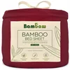 Image de Bambaw Drap Housse en Bambou 180x200 cm, pour Matelas Épais Jusqu’à 35cm, Literie Rafraichissante, Drap Anti Acarien en Bambou Durable, Linge de Lit Anti Transpiration, Certifié Oeko-Tex (Bordeaux)