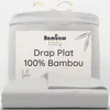 Image de Bambaw Drap Plat Bambou 270x290 cm, Drap Anti Transpiration et Anti Acarien, Linge de Lit Bambou Rafraichissant et Doux, pour 2 Personnes, Certifié Oeko-Tex (Gris)
