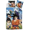 Image de Aymax Parure de Lit Dragon Ball Super - Housse de Couette Réversible 140x200 cm + Taie d'oreiller 65x65 cm - 100% Coton Premium - Certification Oeko-Tex Standard 100 - Fermeture à Boutons