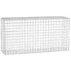 Image de Gardenode Mur en Gabion Acier galvanisé Cage à Pierres Panier de Gabion de Jardin décoratif tirants et Crampons Inclus L120 x H60 x Pr.30 cm