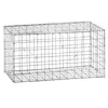 Image de Mur en gabion acier galvanisé cage à pierres panier de gabion de jardin décoratif tirants et crampons inclus 60x30x30 cm