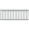 Image de Gardenode Clôture de Jardin Panneau de clôture barrière de Jardin Aluminium flèches L 2m Gris