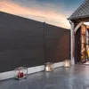 Image de Gardenode Easy Clôture Kit clôture Composite et Aluminium à sceller H 1m80 L 7m20 Gris Anthracite avec Renforts Acier - Palissade - Brise Vue