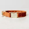 Image de Kentucky Dogwear - Collier pour Chien en Velours - Orange S - 28-40cm