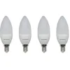 Image de Sylvania Lot de 4 bougies LED 5 W 470 lm 827 = 2700 K Piston blanc, E14