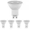 Image de SYLVANIA Lot de 5 ampoules LED GU10 blanc chaud 4 W - Remplace 50 W - 3000 K - Spot 345 lm - Angle d'éclairage 36°