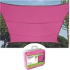 Image de Perel Voile d'ombrage, Toile ombrage, Toile extérieure terrasse, imperméable, Protection Contre UV, 4 Anneaux en O en Acier Inoxydable, 3.6 x 3.6 m, 160 g/m², Polyester, carrée, Fuchsia