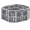 Image de Perel Housse d'extérieur pour ensemble de jardin, gris, octogonal, 220 cm x 220 cm x 95 cm