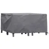 Image de Perel Housse pour mobilier de jardin 200 x 150 x 75 cm, imperméable et résistante aux UV, couverture toute saison en gris pour ensembles rectangulaires moyens