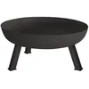 Image de Perel Brasero, 3 Pieds Solides, Rond, 41.5 x Ø 100 cm, Fonte, Noir