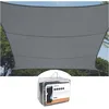 Image de Perel Voile d'ombrage, Toile ombrage, Toile extérieure terrasse, perméable, Respirant, Protection Contre UV, 4 Anneaux en O en Acier Inoxydable, 5 x 5 m, 180 g/m², PEHD, carré, Gris foncé