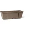 Image de Kit jardinière avec crochet en métal réserve deau et écarteur pour les écoulements - GARDEN ID Smart - Taupe 50 cm