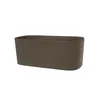 Image de Jardinière avec réserve deau - GARDEN ID Respect - Taupe 50 x 17 cm - 100% déchets ménagers - 100% recyclable - Surface structurée.
