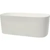 Image de Jardinière XL à réserve deau - GARDEN ID Respect - Blanc 80 x 38 cm - 100% déchets ménagers - 100% recyclable - Surface structurée.