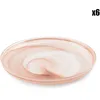 Image de Salt & Pepper Collection - 6 Assiettes plates Twirl transparent/ambre- D.21 cm OS