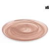 Image de Salt & Pepper Collection - 6 Assiettes plates Twirl transparent/ambre - D.28 cm OS