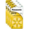 Image de Piles Panasonic PR10 Zinc Air pour appareils auditifs, Type 10, 1,4 V, Piles pour appareils auditifs, 6 dans Un Paquet, Jaune