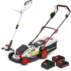 Image de Tondeuse et coupe bordures rechargeables 20V max + 2 batteries - Elem Garden.