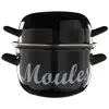 Image de Cosy & Trendy Casserole à Moules avec Couvercle, Noir, 2.8L, 1.2kg, Inox, 18 cm