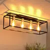 Image de Lucide Plafonnier Ruben, noir, 90 cm, 4 lampes, métal, E27