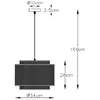 Image de Lucide Suspension Orrin en métal à 1 lampe