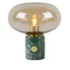 Image de Lampe à poser Charlize pied en marbre vert, abat-jour en verre IP20 E27 40W Ø23 x H.24cm Lucide