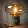 Image de Lucide Lampe à poser Charlize, vert marbré/ambre