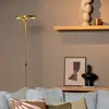 Image de Lucide lampe sur pied LED Celeste couleur or/laiton Hauteur 174 cm Métal