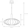 Image de Lucide Suspension Corina, crème, Ø 50 cm, E27